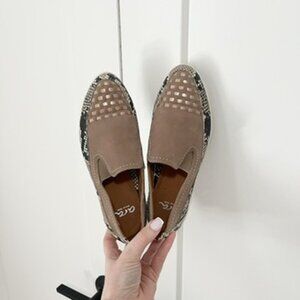 Ara Shoes Brown Snake Print Slip On Shoes Size 3.5